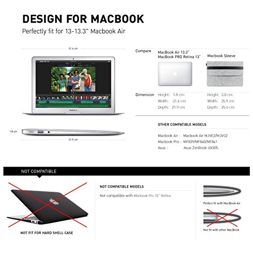 13-13 3 Zoll MacBook Air H  lle   MacBook Pro Retina H  lle  Natur   13  13 3  Filz Sleeve H  lle Ultrabook Laptop Tasche aus PU Leder Laptop Schutz H