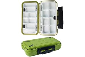 Fishing Tackle Box,RoadLoo Fishing Storage Box Multifunctional Plastic Fish Accessories Waterproof Lure Swivel Hook Bait Kit for Storage and Organization of Fish Accessories Tools (Green)
