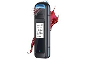 DBC Etilometro Portatile Certificato Ultra Preciso, Alcol Test con Display HD, Precisione di Grado A, Etilometro Portatile Personale per Uso Domestico e Professionale