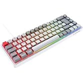 Rampage YORU MINI Beyaz/Gri Type-C Bağlantılı OUTEMU Red Swich Q Mekanik Gaming Oyuncu Klavye RGB
