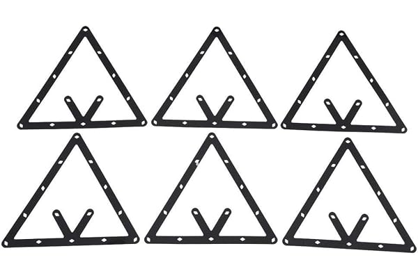 Laroal 6 st Billiard Triangle Set Magic Rack Pro Perfekt för 8-Ball 9-Ball och 10-Ball Exakt och hållbart Billiard Rack för hem och proffs