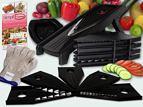 simplifine Mandoline Gemüse-Schneider und -Hacker, für schnelle und gesunde Salate – Obst- und Gemüse-Schneider – Professioneller Mandoline-Schneider – ein tolles Geschenk
