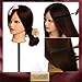 Neverland Professional 26" 80% Real Human Hair Hairdressing Equipment Styling Head Doll Mannequin Training Head Tools Braiding Cutting Student Practice Model with Clamp