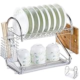 MULTIUSO:El bayeta escurreplatos es el mejor ayudante de almacenamiento en la cocina,adecuado para almacenar jabón,fruta,detergente,porta esponjas,cuchillo y tenedor