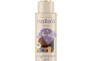Nala's Baby Nighttime Oil | Award-winning |99% Natural | Dermatologically-tested and Paediatrician-approved | Coconut oil, Apricot and Lavender | Vegan | 400ml | Nalas Baby