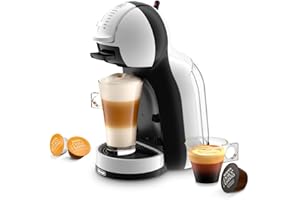 NESCAFÉ DOLCE GUSTO DeLonghi Nescafé Dolce Gusto Mini Me Pod Ekspres do kawy na kapsułki, espresso, cappuccino i więcej, EDG305.WB, biały i czarny