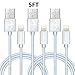 Price comparison product image Lightning Cables,MASUMARK 5FT USB Charging Cables for iPhone 7, 7 Plus, 6, 6 Plus, iPad Air, Air2, Mini, Mini2, iPad, iPod Touch 5th Gen, iPod Nano 7th Gen, iOS 8,9,10 (Silver)(3 Pack)