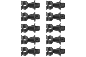 HUAMENGYUAN 10 pezzi morsetti per asta supporto neri,clip fissaggio morsetto asta supporto cofano,morsetto staffa asta accessorio cofano,staffa asta supporto cofano,fibbia staffa cofano