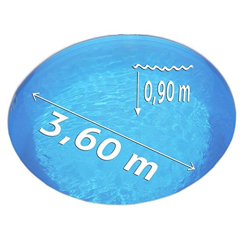 Innenhülle Rundpool Ø 3,60 x 0,90 m überlappend | Stärke 0,40mm blau - 3