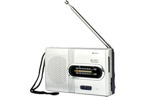 HOVEELUTY Bc-r21 Mini Radio Portable Am Fm Telescopic Antenna Pocket Radio World Receiver Speaker Battery Operated Siliver(without Battery)