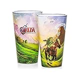 Let your glassware reflect your affinity for the land of Hyrule as you lift your glass from this brightly colored Legend of Zelda: Ocarina of Time Pint Glass. The Zelda Scenic Pint Glass features adult Link from Legend of Zelda: Ocarina of Time riding Epona through the fields of Hyrule with Death Mountain in the background. Enjoy the classic imagery of racing across Hyrule to save the land from Ganondorf - because, let's face it, when you're trying to save Zelda, you just don't have time to stop
