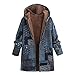 Produktbild UJUNAOR Damen Hooded Jacke Top mit Kapuze Großem Print Mantel(Blau,CN L)