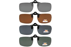 Eyekepper Składane okulary przeciwsłoneczne z klipsem, polaryzacyjne, 60 x 43 mm, 4-pak, metalowe klipsy do okularów