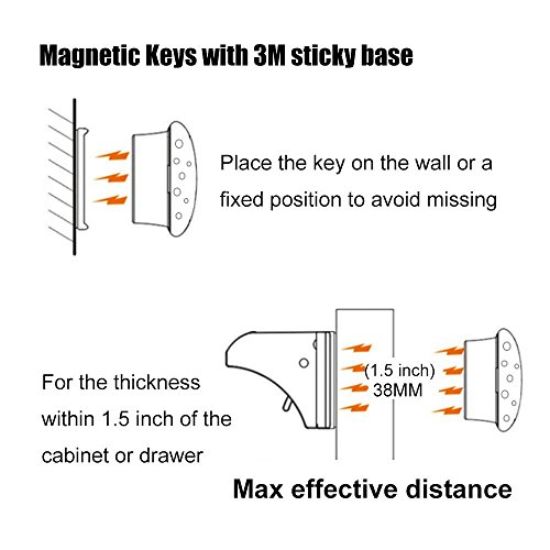 HomySnug Magnetische baby Lock, Kindersicherung magnetschloss für Schränke und Schubladen 8 Schlösser und 2 Schlüssel - 3