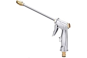 DOJOYKEY pistolet d'arrosage de jardin, douchette d'arrosage à haute pression réglable en métal, Bec de Pistolet étanches pour travaux de jardin, lavage de voiture, travaux de nettoyage