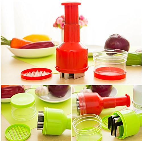 qiecaiqi Onion Slicer Multifunctional Kitchen Shredder Vegetable Creative Manual,green