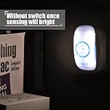 UVISTAR LED Nachtlicht mit Bewegungssensor Dämmerungssensor / Nachtleuchte für Steckdose / Nachtlicht Lampe mit 18-Leds / für Babys und Kinder Steckdosenlicht / Tragbar, zum Mitnehmen / Nachtlicht Induktion infrarot, kaltweiß