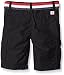 TOMMY HILFIGER KIDS Boys' Manuel Cargo Shorts, Black, 12