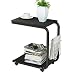 Produktbild Soges Beistell-Tisch 51 x 30 x 56 cm Laptoptisch Notebookständer mit Rollen zum Bremsen für Notebook, Schwarz