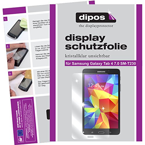 dipos Samsung Galaxy Tab 4 7.0 Schutzfolie (2 Stück) - kristallklare Premium Folie Crystalclear - passend für Galaxy Tab 4 7.0