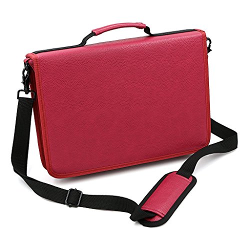 Niutop 160 Caso del maquillaje de la caja del cuero de la PU ranuras port  til de m  ltiples capas estacionario Con correa ajustable con la caja de l  pices de colores l  piz cremalleras para l  pices  l  pices de acuarela  l  pices  l  pices de colores de madera y fineliner  Rose 