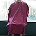 So Beauty Professional Anti-static Hairdressing Half Transparent Cloak Salon Apron for Barbers Hairstylist Wine Red