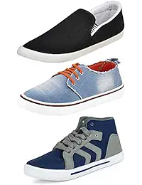 Ethics Men's Perfect Combo Pack of 3 Sneaker Shoes (Casual Shoes)