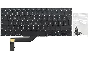 ICTION Neue GR DE Deutsche QWERTY Tastatur Ersatz für Macbook Pro Retina 15 Zoll A1398 Tastatur mit Schrauben 2012 2013 2014 2015 Jahr