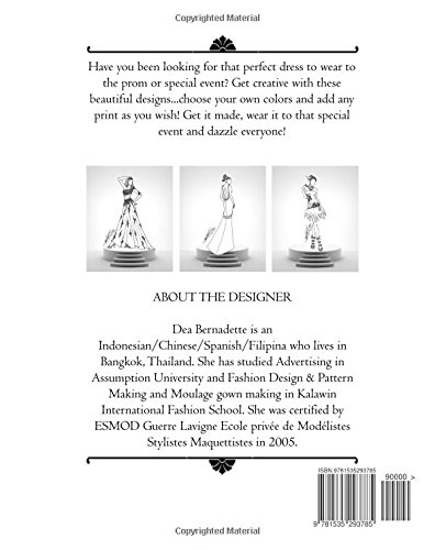 Bernadette Fashion Coloring Book: Designs of Gowns and Cocktail Dresses: Volume 1