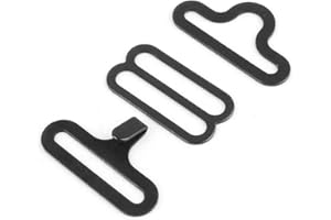SAMFOX Set di Clip Hardware Eegolabile per Papillon, Chiusura Regolabile con Gancio Regolabile in Metallo Elettrolitico per Cinturino Cravatta Colore Nero 50 Set