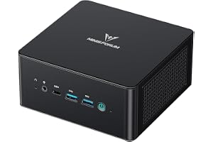 MINISFORUM UM890 Pro Mini PC, AMD Ryzen 9 8945HS (up to 5.2GHz) Mini Computers, 32GB DDR5 5600MHz RAM&512GB PCIe 4.0 SSD, Mini Desktop Quad Display HDMI/DP1.4/USB-C, AMD Radeon 780M/Dual LAN 2.5G