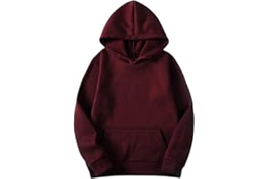 KOG Hoodie Damen Elegant Hooded Sweatshirt Einfarbig Kapuzenpullover Basic Frau Oberteile Elegante Sweatshirt mit Kapuze Fashion Frauen Winter Bekleidung Einfarbige Slim Fit Retro Baumwolle Oberteil