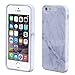 Malloom Special 2016 New Marble Texture Print Cover Case Skin,Free Delivery (iPhone 5s, White)