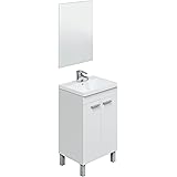 ARKITMOBEL Mueble de Baño con 2 Puertas y Espejo, Modulo Baño ...