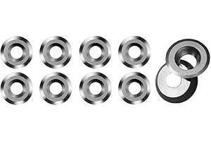 CDBP Woodturning NA 12×2.5mm-30° Round Carbide Insert Cutter Negative Rake Angle Replacement Blades for Hollower or Finisher Wood Turning Tools, 10pcs