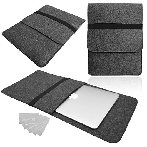 Stylebitz / Smart vertikale Filz Hülse Skin Tasche dunkelgrau für Apple MacBook Pro Retina 13 "(13,3 Zoll) mit 5-fach Stylebitz Marken Siebgeflechte