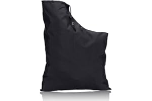 AUEFUDQ Laubsauger Auffangbeutel 60x44cm Schwarz: Wasserdichter Oxford Laubbläserbeutel mit Reißverschluss – Ersatz Auffangsack für Garten Rasen Laubsauger und Laubbläser, Laubsaugerbeutel Tauschen