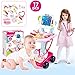 Produktbild iBaste_top Haus Spielen Rollenspiel Krankenhauspflege Set 17 Stück oder 23 Stück Elektrokardiogramm Medizinisches Stethoskop Medizinbox Karren Spielzeug für Kinder
