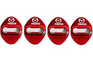 TURTLEDOVESHI 4 Pièces épaissi Cas de Couverture de Serrure de Porte de Style de Voiture pour Mazda 3,6, Miata MX-5 CX-3,CX-5,CX-9, Cache-Verrou de Porte, Contre la pluie/la Rouille Accessoires Voiture