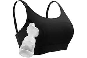 momcozy Soutien Gorge Allaitement de Pompage Mains Libres, Brassière Allaitement Réglable pour Tire-Lait, Soutien-Gorge Confortable 2 en 1