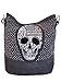 Produktbild Jn Gianni Damen Handtasche grau Totenkopf mit Nieten und Strass Schultertasche USA Skull Tasche NEU