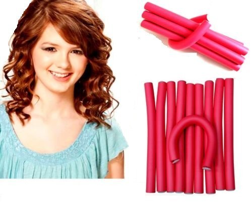 Homeoculture 10 pieces self holding Hair Curling Flexi rods Magic Air Hair Roller Curler Bendy Magic Styling Hair Sticks hair pin RS.173 (57.00% Off) - Amazon