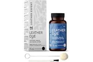 LEATHER EXPERT Penetrating Leather Dye - Colore pelle blu 75 ml, ideale per scarpe, borse e accessori, con applicatore e pennello, colore per scarpe in pelle scamosciata, nabuk e anilina (16 colori)
