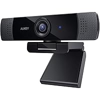 AUKEY Webcam 1080p Full HD con Microfono Stereo, per Video Chat e Registrazione, Compatibile con Windows, Mac e Android