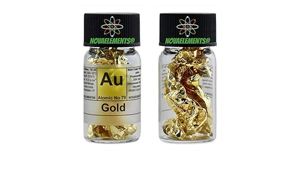 Gold Element 79 Au Foil 24k 99 99 In Vial Of Glass With Label Amazon Co Uk Business Industry Science