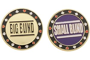 Hellery Metal Dealer Button Chips Blind Big/Small Casino Game Parts