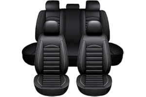 chifeng Universal Leather Black Car Seat Cover 5pcs,For Vauxhall Agila Antara Astra Astra GTC Corsa-e Grandland Grandland X Insignia Meriva Vectra Viva Zafira Zafira Tourer (5)