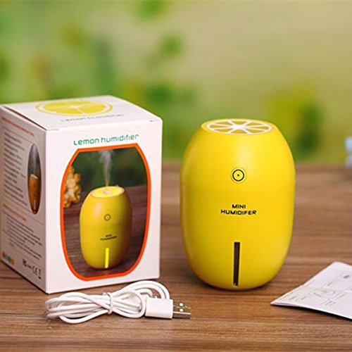 LED Luftbefeuchter, GLISTENY 180ml Humidifier Ultraschall Diffuser LED Nachtlicht Kalten Nebel Technologie Mini Raumbefeuchter mit für Babies Yoga Kindergarten Schlafzimmer Büro etc - 7