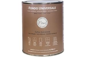FLEUR DESIGNER'S PAINT | Fondo Universale, Extra Adesione, 750 ml, Bianco, a Base Acqua, Ideale per Pareti, Mobili, Porte, Piastrelle, Top Cucina, Made in Italy