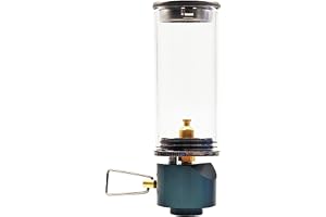 Gaslykta, fantastisk ljusstake-gaslykta med värmebeständigt glas, ga med justerbart ventil, gasljus för camping och vandring, gaslykta för camping